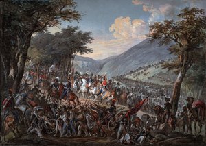 Kaiser Alexander I. (1777-1825) und sein Gefolge durchqueren die Vogesen im Juli 1815 von Johann Baptist Hoechle