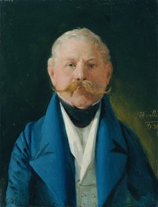 Herr in blauem Rock und weißer Weste von Johann Baptist Reiter
