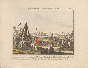 Belagerung der russischen Festung Nyslott in Finnland von Johann Caspar Weinrauch