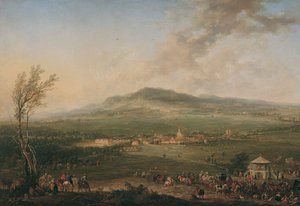 Laxenburg vom Lusthaus auf der Hanawiese gegen Mödling
