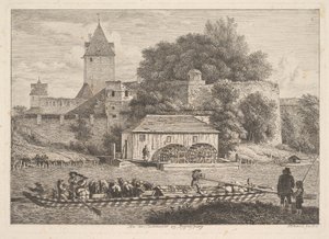 Die Stadtmauer von Regensburg, 1817 von Johann Christian Erhard