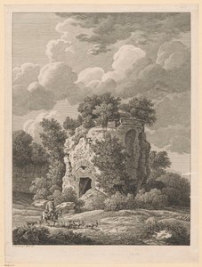 Landschaft - Grab in Falerium, etruskische Stadt von Johann Christian Reinhart