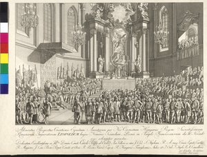 Krönung von Kaiser Leopold II. zum König von Ungarn in Bratislava am 15. November 1790 von Johann Ernst Mansfeld
