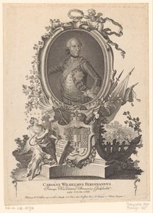 Porträt von Karl Wilhelm Ferdinand von Braunschweig-Wolfenbüttel von Johann Esaias Nilson