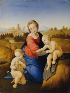 Madonna mit Kind und Johannesknaben von Johann Evangelist Scheffer von Leonhardshoff