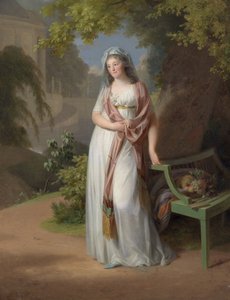 Porträt der Markgräfin Luise von Anhalt-Dessau (Anhalt Dessau) (1750-1811) (Louise von Brandenburg-Schwedt) von Johann Friedrich August Tischbein