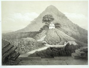 Malerische Ansicht am Tempel des Kreuzes, Palenque, Tafel 20 aus 