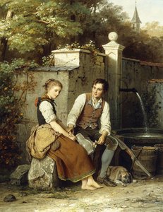 Am Brunnen, 1872 von Johann Georg Meyer von Bremen