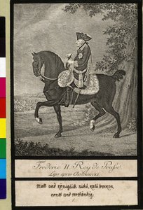 Friedrich II. von Preußen zu Pferd von Johann Heinrich Lips