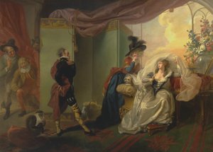 Olivia, Maria und Malvolio aus "Was ihr wollt," Akt III, Szene iv von Johann Heinrich Ramberg