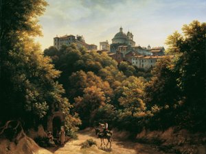 Ansicht von Ariccia von Johann Heinrich Schilbach