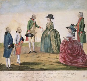 Treffen zwischen Joseph II. von Deutschland und Kaiserin Katharina der Großen in Koidak, 18. Mai 1787