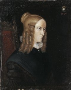 Porträt von Annette von Droste-Hülshoff 1797-1848, 1840 von Johann Joseph Sprick