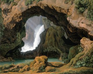 Die Grotte des Neptun in Tivoli, 1812 von Johann Martin von Rohden