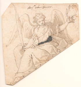 Engel mit Palmblatt und Lorbeerkranz
