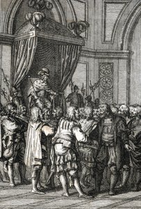 Darstellung von Wilhelm I. (oder Wilhelm II., Graf von Holland) (1227-1256) im Jahr 1255, Gravur von Johann Michael Mettenleiter (1765-1853), 1800, Privatsammlung von Johann Michael Mettenleiter