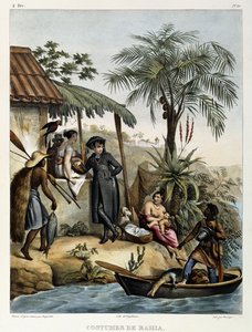 Kostüme von Bahia, aus "Picturesque Voyage to Brazil", 1835 von Johann Moritz Rugendas