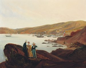 El Membrillo Strand, in der Nähe von Valparaiso von Johann Moritz Rugendas
