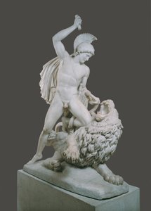 Bellerophon im Kampf mit der Chimeira von Johann Nepomuk Schaller