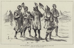 Der Krieg in Ägypten, Araber und Kohlenarbeiter in Port Said von Johann Nepomuk Schonberg