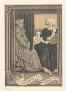 Bischof Servatius bei einer Frau und einem Kind von Johann Nepomuk Strixner