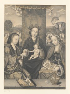 Maria mit Kind und zwei weiblichen Heiligen von Johann Nepomuk Strixner