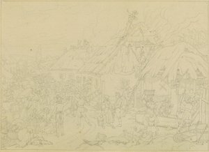 Feuer im Dorf von Johann Peter Krafft