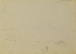 Landschaftsskizze vom Plattensee von Johann Peter Krafft