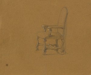 Studie eines Armstuhles von Johann Peter Krafft