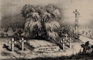 Mozarts Grabfrage. Laut Originalbriefen von Mozarts Witwe selbst, 1856 von Johann Ritter von Lucam