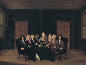 Die Gesandten des Friedenskongresses von Baden am 7. September 1714