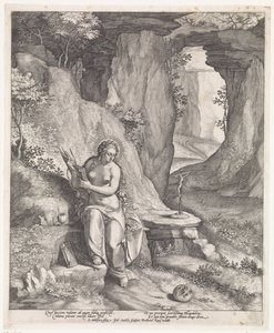 Maria Magdalena in einer Höhle