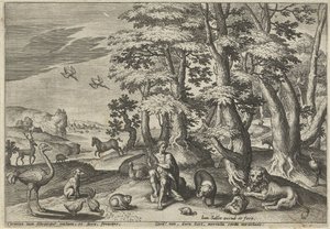 Orpheus, musizierend für die Tiere