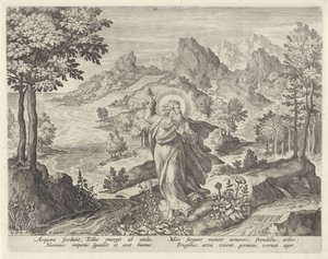 Schöpfung der Erde von Johann Sadeler (I)