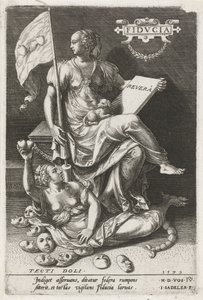 Vertrauen (Fiducia) überwindet Heimlichen Betrug (Tecti doli) von Johann Sadeler (I)