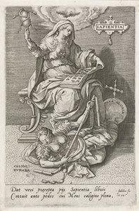 Weisheit (Sapientia) überwindet menschliche Verwirrung (Caligo Humana) von Johann Sadeler (I)
