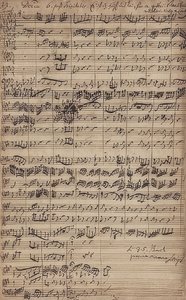 Manuskript der Kantate Es ist das Heil uns kommen her (BWV 9) von Johann Sebastian Bach