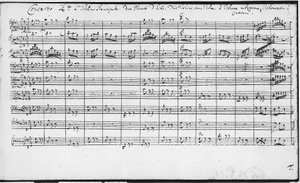 Partitur der Brandenburgischen Konzerte (BWV 1046-1081) von Johann Sebastian Bach (1685-1750)