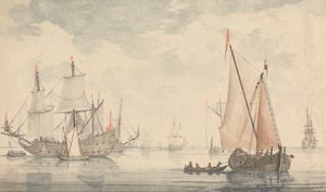 Burgen, Ruinen und Meereslandschaften - Sechs farbige Gravuren von Johann Teyler