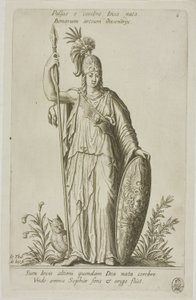 Pallas Athene, Platte 6 aus Parnassus Biceps von Johann Theodor de Bry