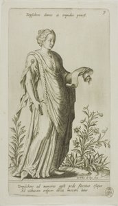 Terpsichore, Muse des Tanzes, Platte 9 aus Parnassus Biceps von Johann Theodor de Bry
