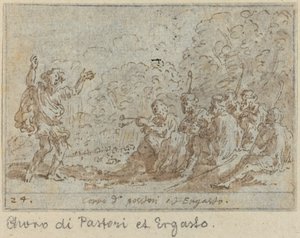 Chor der Hirten und Ergasto, 1640 von Johann Wilhelm Baur