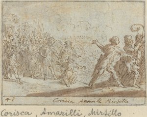 Corisca, Amarilli und Mirtillo, 1640 von Johann Wilhelm Baur