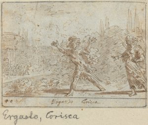 Ergasto und Corisca, 1640 von Johann Wilhelm Baur