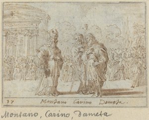 Montano, Carino und Dameta, 1640 von Johann Wilhelm Baur