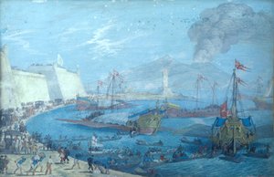 Ansicht des Hafens von Neapel von Johann Wilhelm Baur