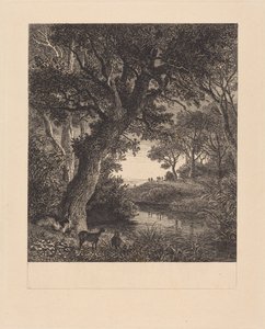 Jäger verlassen einen Wald von Johann Wilhelm Schirmer