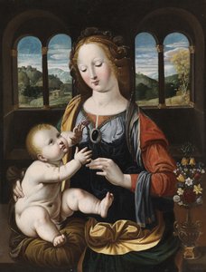 Jungfrau und Kind, nach Leonardo da Vinci von Johann or Hans Konig
