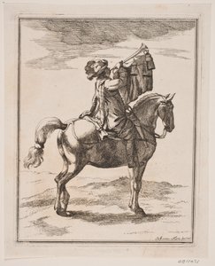 Ein Trompeter zu Pferd