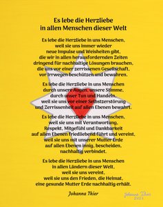 Es lebe die Herzliebe in allen Menschen dieser Welt - Version 1